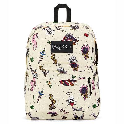 Beige JanSport SuperBreak® Plus Laptop Backpacks | SG_JS447