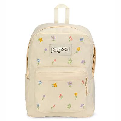 Beige JanSport SuperBreak® Plus Laptop Backpacks | SG_JS538B