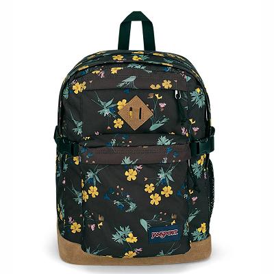 Black / Yellow JanSport SUEDE CAMPUS Laptop Backpacks | SG_JS327