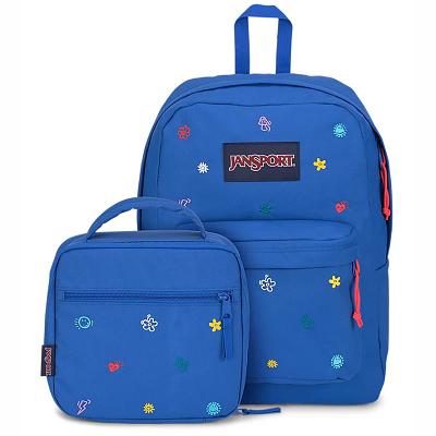 Blue JanSport KIDCORE CHARMS BUNDLE Laptop Backpacks | SG_JS336