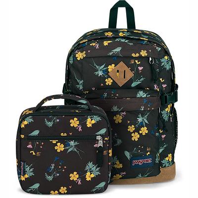 Brown JanSport DARK FLORA BUNDLE Laptop Backpacks | SG_JS463