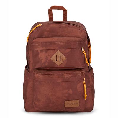 Brown JanSport Double Break Laptop Backpacks | SG_JS465