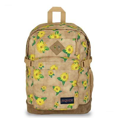 Khaki JanSport SUEDE CAMPUS Laptop Backpacks | SG_JS431