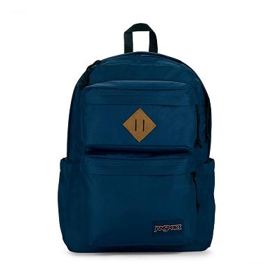 Navy JanSport Double Break Laptop Backpacks | SG_JS060