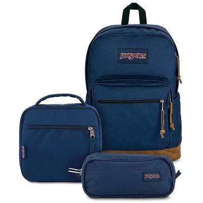 Navy JanSport TIMELESS BLUE NAVY BUNDLE School Backpacks | SG_JS130
