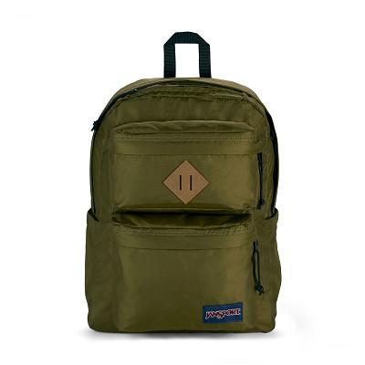 Olive JanSport Double Break Laptop Backpacks | SG_JS067
