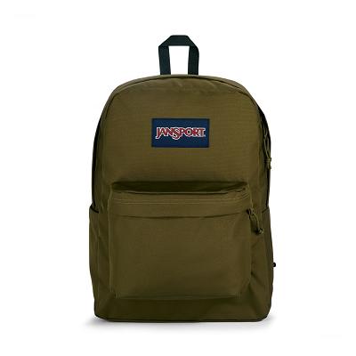 Olive JanSport SuperBreak® Plus Laptop Backpacks | SG_JS483
