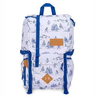 White / Blue JanSport Hatchet Hiking Backpacks | SG_JS439