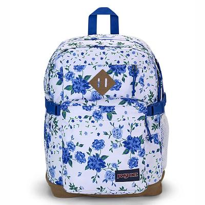 White / Blue JanSport SUEDE CAMPUS Laptop Backpacks | SG_JS267
