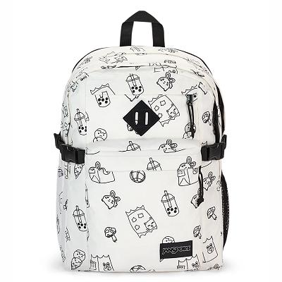 White JanSport Main Campus School Backpacks | SG_JS416