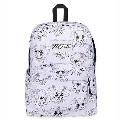 White JanSport SuperBreak® Plus Laptop Backpacks | SG_JS437